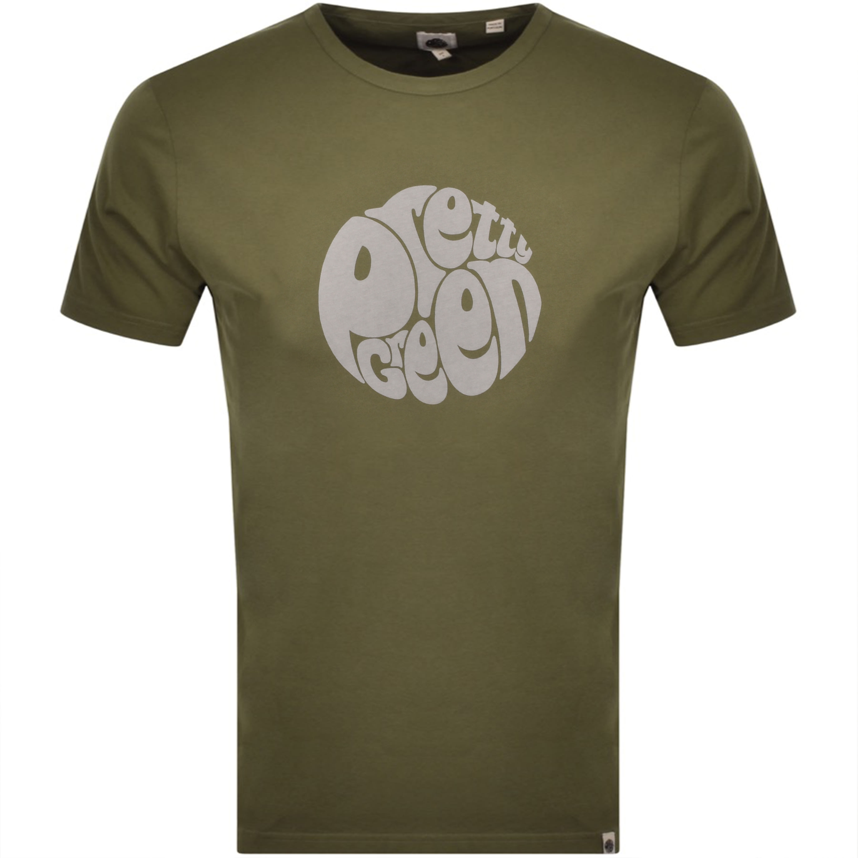 Alternative Image for ProductPretty Green Gillespie Logo T Shirt Khaki1